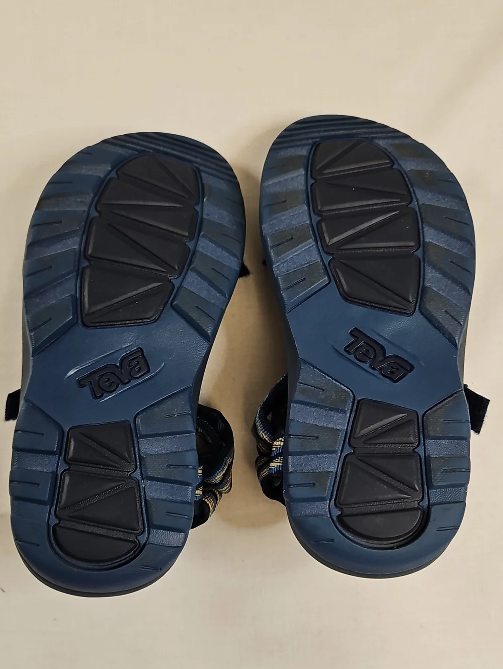 Teva Boys Blue/Yellow Striped Sport Sandals, Size 1